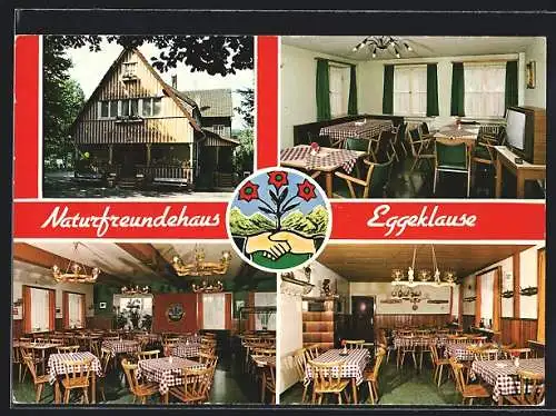 AK Wetter /Ruhr, Gasthaus Ferienheim Eggeklause, Innenansichten