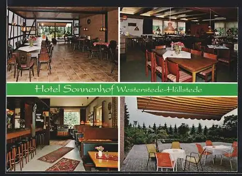 AK Westerstede-Hüllstede, Gasthaus Hotel Sonnenhof, Langebrügger Str. 57, Innenansichten