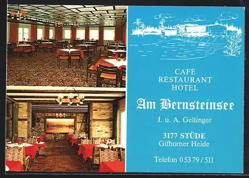 AK Stüde, Hotel Restaurant Am Bernsteinsee, Innenansichten