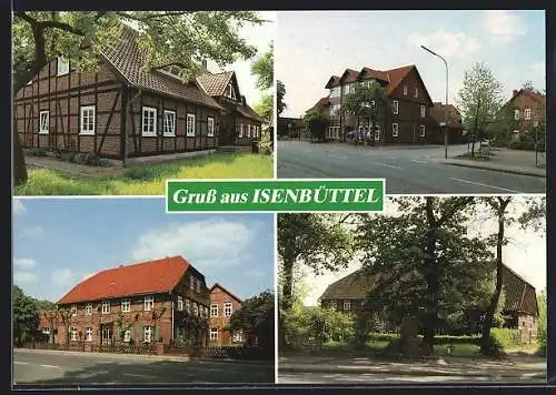 AK Isenbüttel /Gifhorn, Ortsansichten mit Fachwerkhäusern