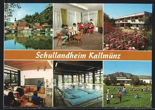 AK Kallmünz /Opf., Schullandheim, Ansichten v. Ort, Schwimmbad, Klassenraum