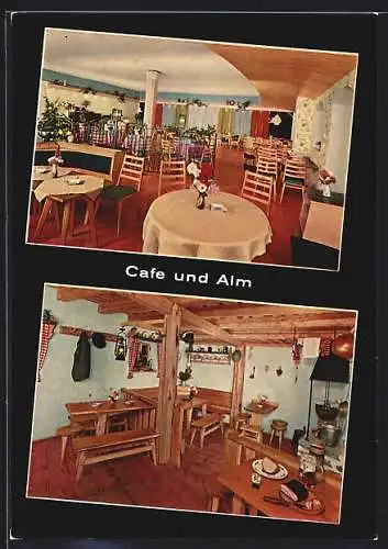 AK Marquartstein /Obb., Tanz-Café Marquart, Almstube und Saal