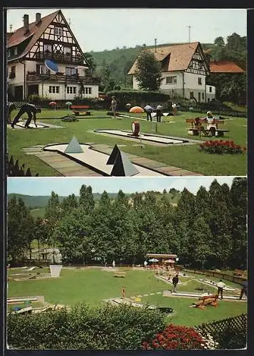 AK Sasbachwalden /Schwarzwald, Szenen am Miniatur-Golfplatz