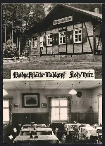 AK Floh /Th., Waldgaststätte Matzkopf - Aussen- und Innenansicht