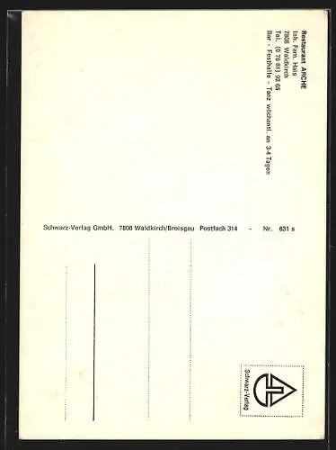 AK Waldkirch / Breisgau, Restaurant Arche, Ansichten des Speisesaals