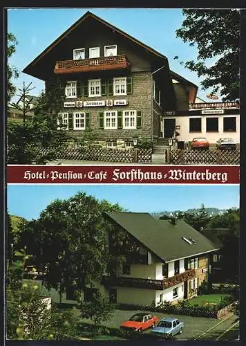 AK Winterberg /Hochsauerland, Hotel-Pension-Café Forsthaus, Orkestrasse 14