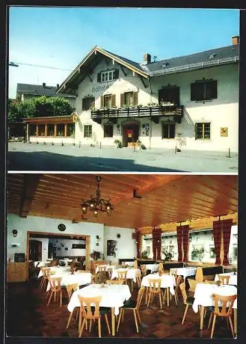 AK Marquartstein, Gasthof Alpenrose mit Speisesaal