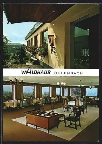 AK Ohlenbach /Hochsauerland, Waldhaus mit Innen- und Aussenansicht