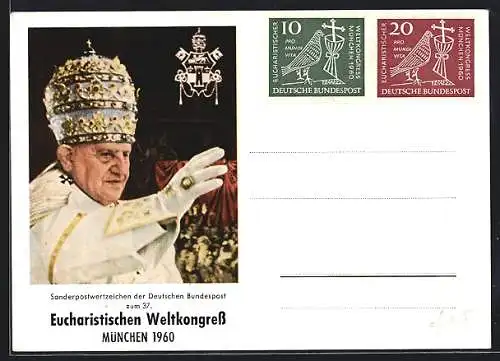 AK München, Eucharistischer Weltkongress 1960, Papst Johannes XXIII., Portrait