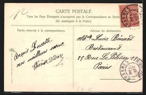 AK Blühender Flieder in einem Damenschuh