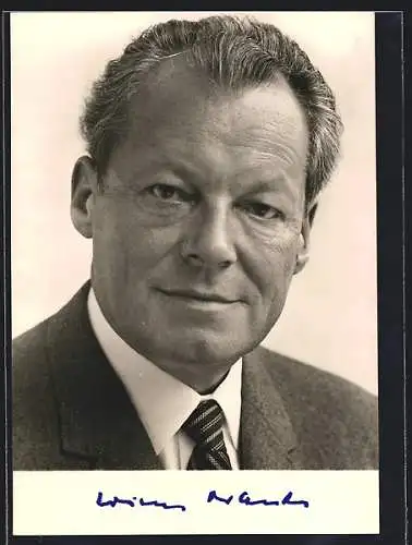 AK Portrait Bundeskanzler Willy Brand
