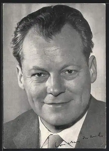 AK Portrait Bundeskanzler Willy Brandt