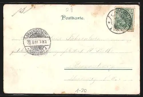 Lithographie Gut Heil!, Turnvater Jahn, Turner