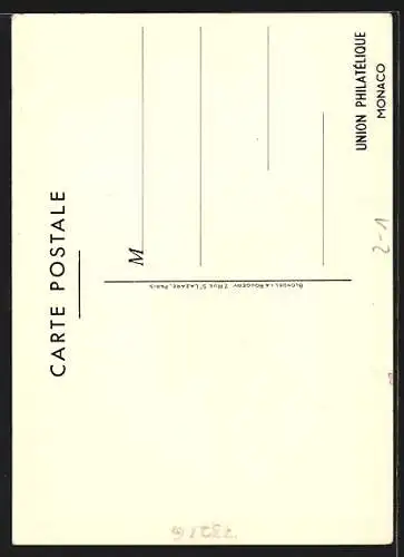 Künstler-AK Monaco, Exposition Philatelique Internationale 1952