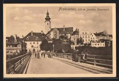 AK Frohnleiten, Brückenpartie mit Panoramablick