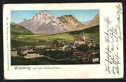 AK Gröbming, Totalansicht mit dem Stoderzinken