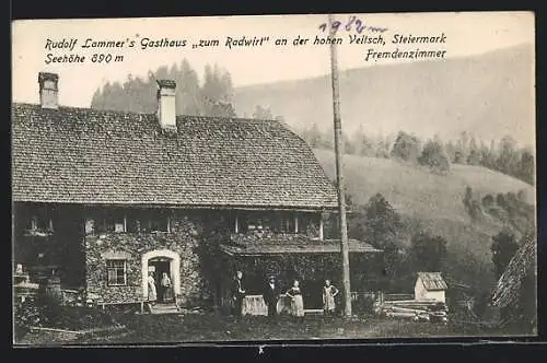 AK Veitsch, Rudolf Lammer's Gasthaus Zum Radwirt