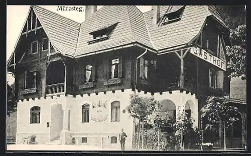 AK Mürzsteg, Gasthaus zur hohen Veitsch