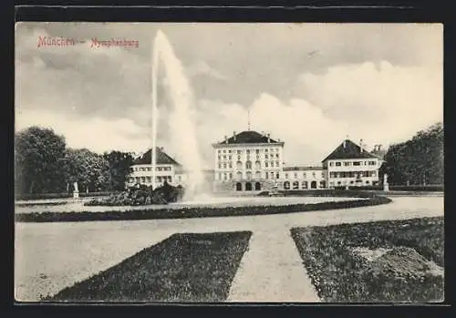 AK München, Springbrunnen an der Nymphenburg