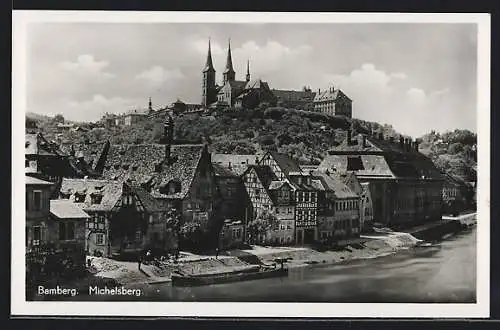 AK Bamberg, Ortsansicht mit Michelsberg