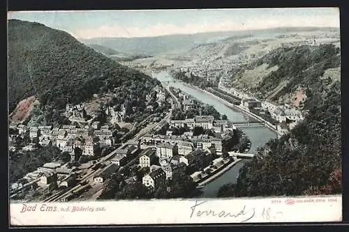 AK Bad Ems, Gesamtansicht mit Flusslauf