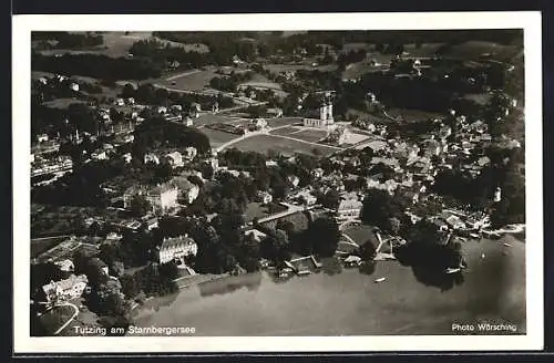 AK Tutzing, Fliegeraufnahme der Ortschaft