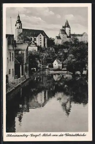 AK Schwarzenberg /Erzgeb., Blick von der Vorstadtbrücke