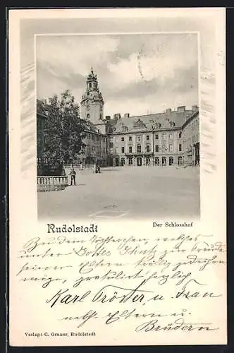 AK Rudolstadt, Blick auf den Schlosshof