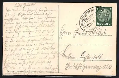 AK Bahnpoststempel Fröttstadt-Friedrichroda, Zug 2813