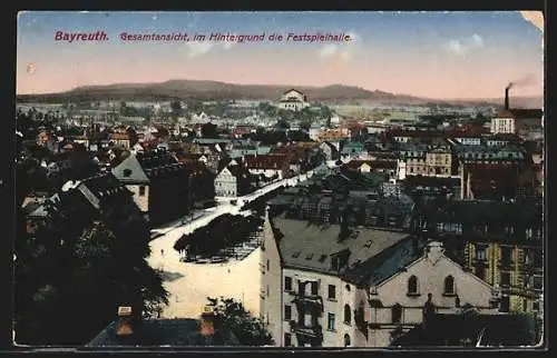 AK Lazarettstempel Reservelazarett Bayreuth I, Lehrerbildungsanstalt