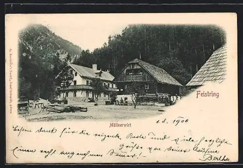 AK Feistring, Partie am Gasthof Müllnerwirt