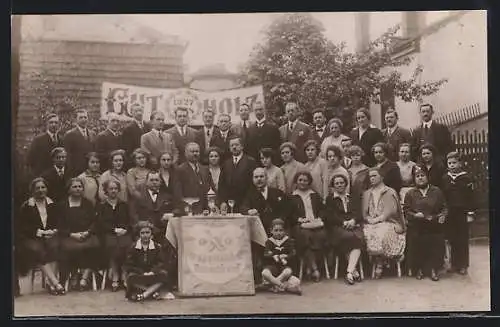 Foto-AK Wien, Kegel-Club Donaustrand, Gut Holz 1927 /1928