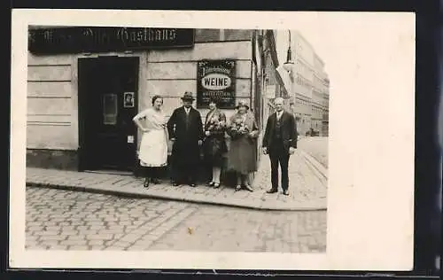 Foto-AK Wien, Gasthaus Michael Öller, Lerchengasse 18