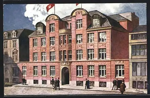Künstler-AK Hamburg-Neustadt, Geschäftshaus des Vereins für Handlungs-Commis von 1858, Holstenwall 4