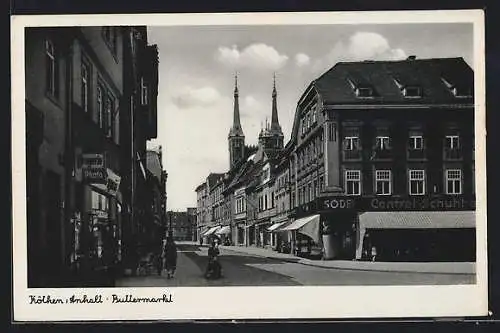 AK Köthen i. Anhalt, Central Schuhhaus Söder am Buttermarkt