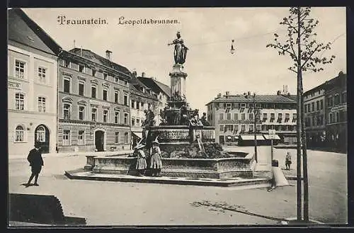 AK Traunstein, Am Leopoldsbrunnen