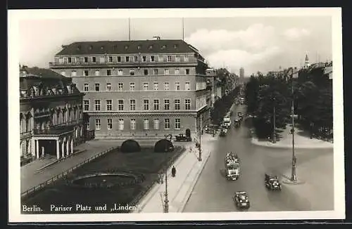 AK Berlin, Pariser Platz und Linden