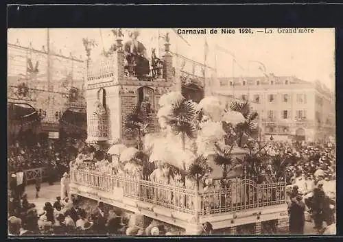 AK Nice, Carnaval 1924, La Grand`mère