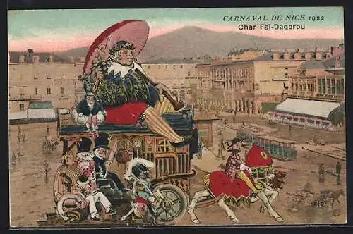 AK Nice, Carnaval 1922, Char Fai-Dagorou