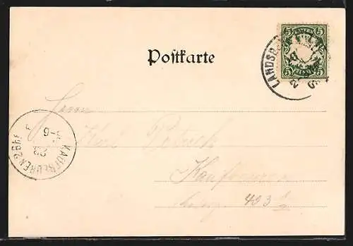 AK Landsberg a. Lech, Partie am Hauptplatz