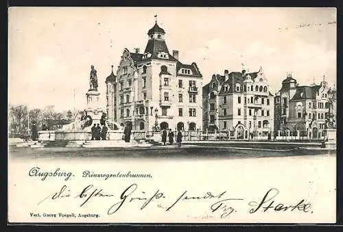 AK Augsburg, Prinzregentenbrunnen