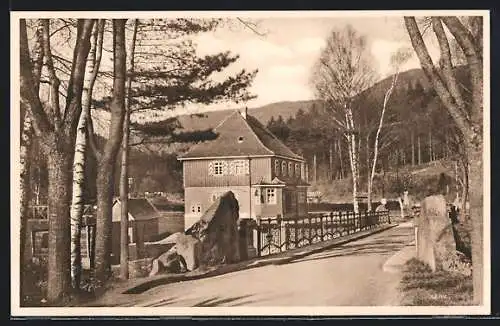 AK Neuenbürg / Enz, Gasthaus zur Eyachbrücke