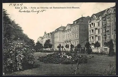AK Köln-Neustadt, Partie am Uvierring mit Rautenstrauch-Joest-Museum