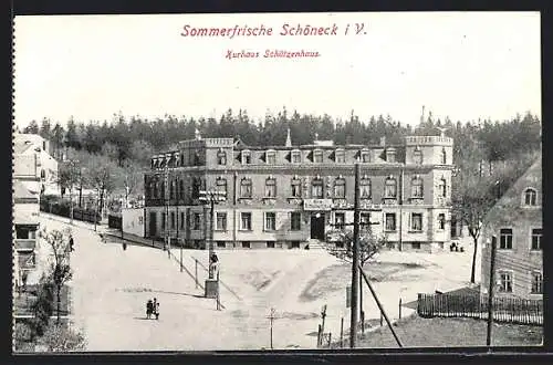 AK Schöneck / Vogtl., Blick auf das Kurhotel Schützenhaus