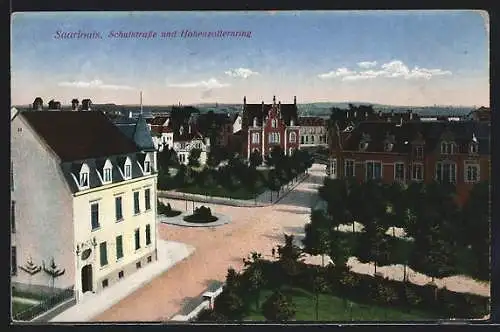 AK Saarlouis, Schulstrasse & Hohenzollernring
