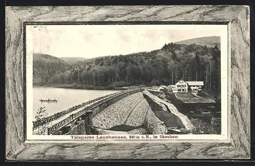 AK Gebweiler, Hotel an der Talsperre Lauchensee, Passepartout-Rahmen