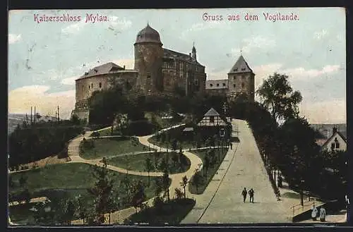 AK Mylau, Blick auf das Kaiserschloss