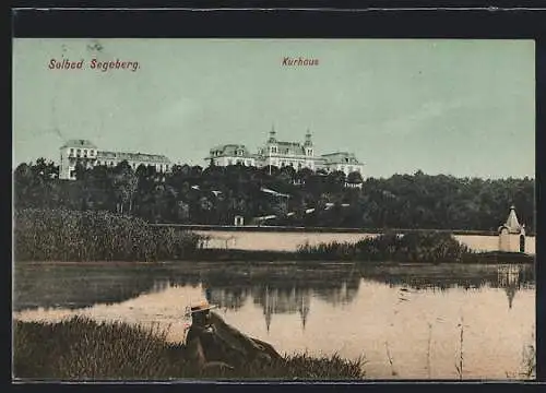 AK Solbad Segeberg, Blick übers Wasser aufs Kurhaus