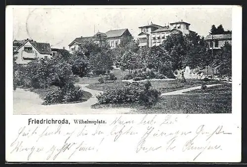 AK Friedrichroda, Parkanlage am Wilhelmsplatz