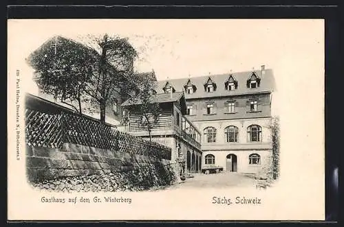 AK Bad Schandau, Gasthaus auf dem Grossen Winterberg